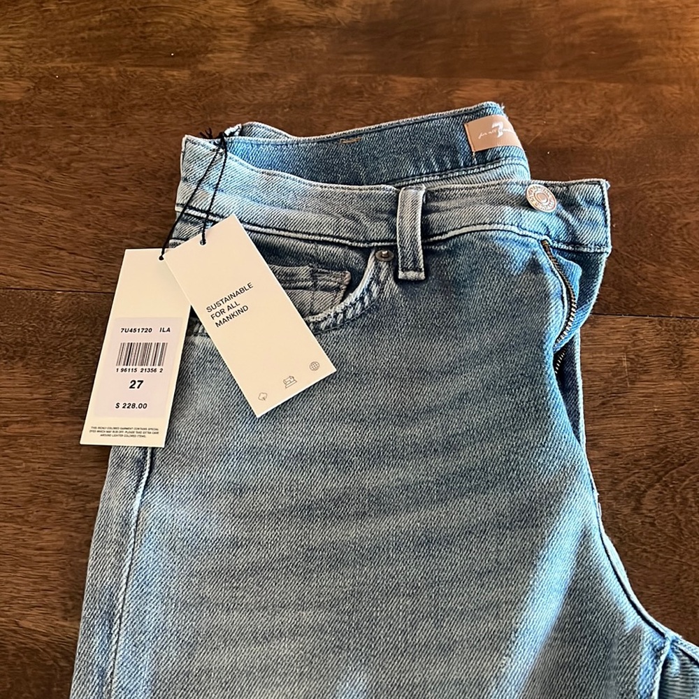 7 For All Mankind Light Blue Flare Jeans